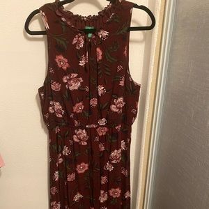 Burgundy floral dress